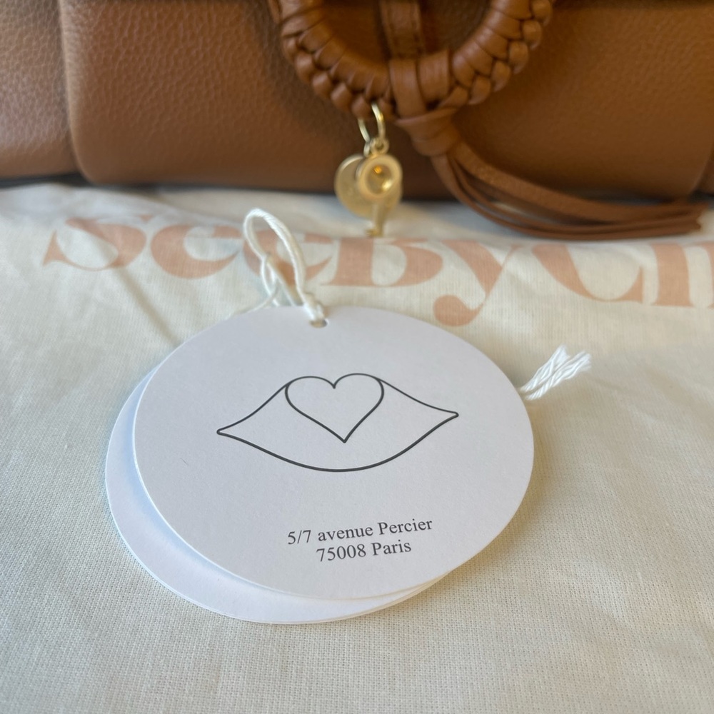 See By Chloe Tan Leather Joan Small Crossbody with Braided Ring - Picture 11 of 17